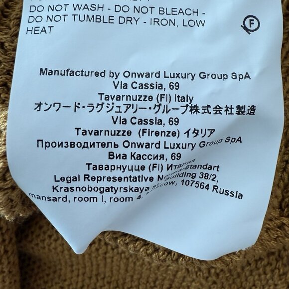 Rochas Knit Sweater Vest In Camel Mens Size XS Preppy Academia Ivy‎ League - Picture 9 of 9